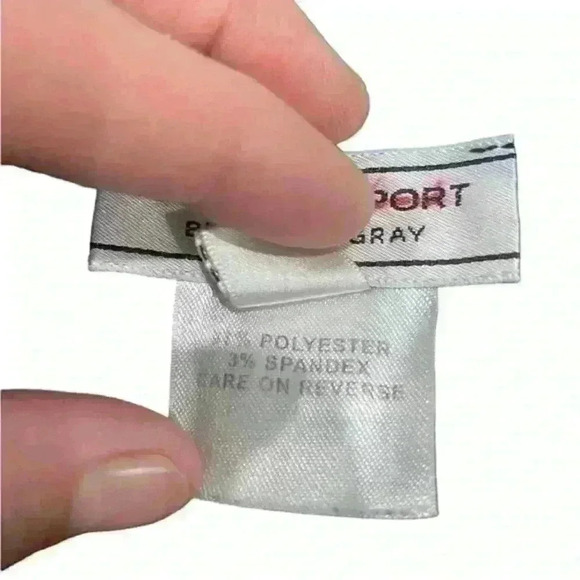 Vintage ST JOHN SPORT by Marie Gray Black Faux Suede Straight Pants Poly Blend 6 - Picture 6 of 12